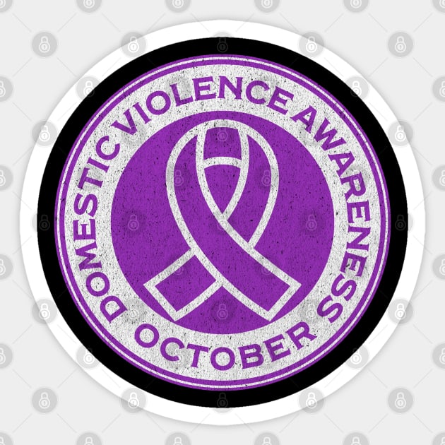 Domestic Violence Awareness October Purple Ribbon Campaign Sticker by Yesteeyear
